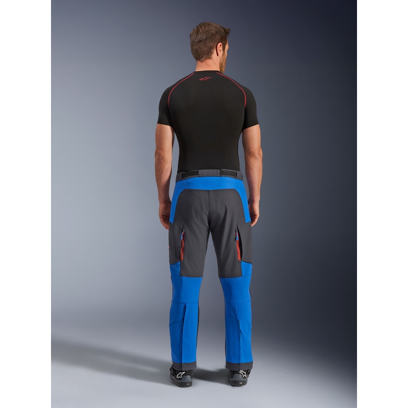 Kalhoty na motorku Alpinestars Maxdura Dual modro-tmavě šedo-oranžové