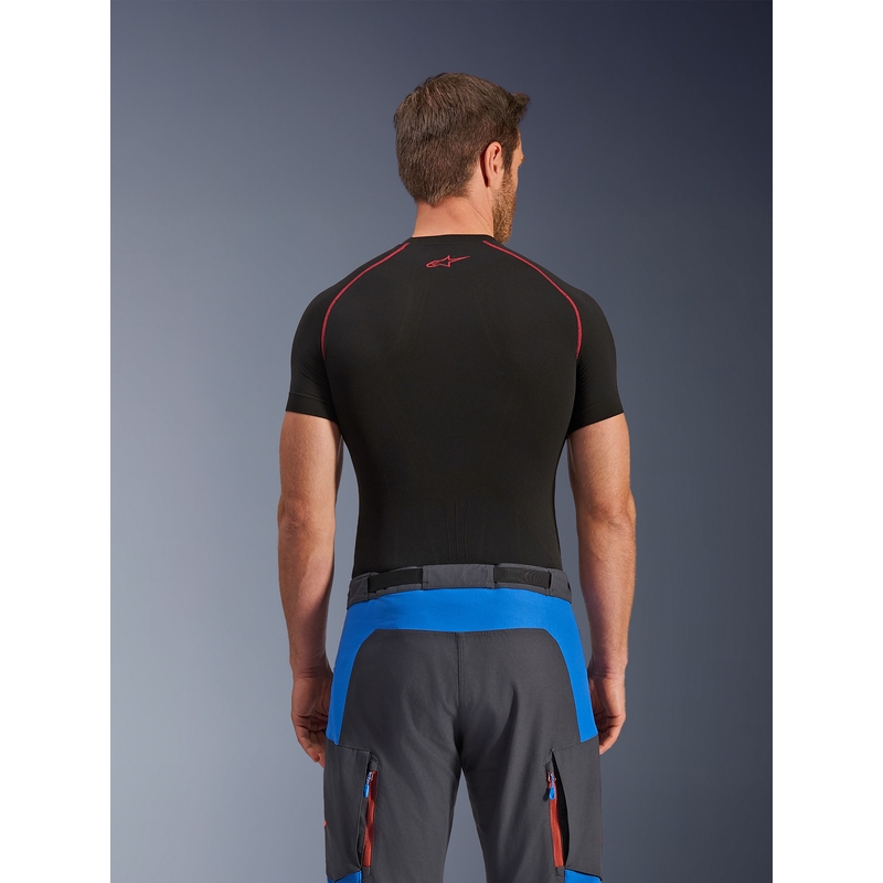 Kalhoty na motorku Alpinestars Maxdura Dual modro-tmavě šedo-oranžové