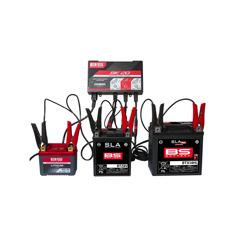 3kanálová nabíjecí stanice BS-BATTERY (vhodné také pro lithiové baterie) 12V 2A