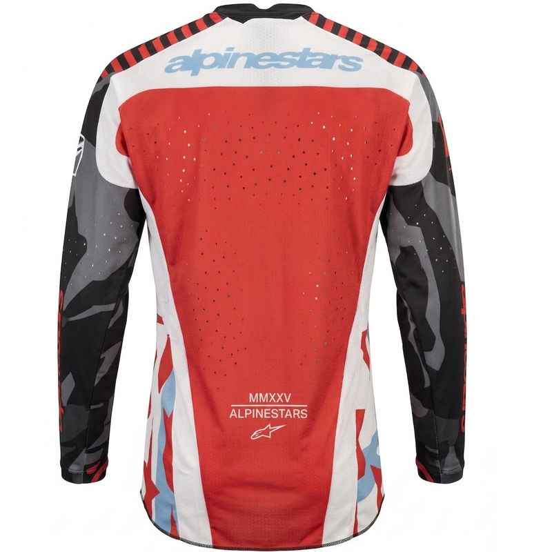 Motokrosový dres Alpinestars Techstar limitovaná edice Beast Coast šedo-černo-oranžový