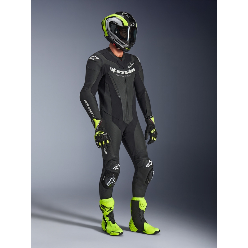 Jednodílná kombinéza na motorku Alpinestars GP FORCE V2 černo-bílá