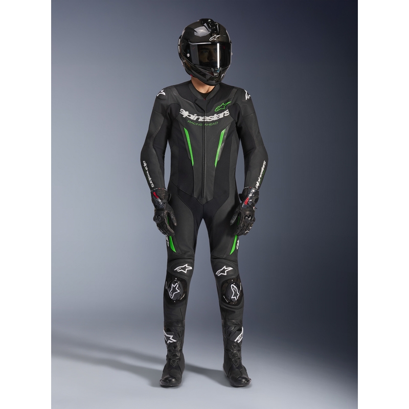 Jednodílná kombinéza na motorku Alpinestars GP FORCE V2 černo-zelená