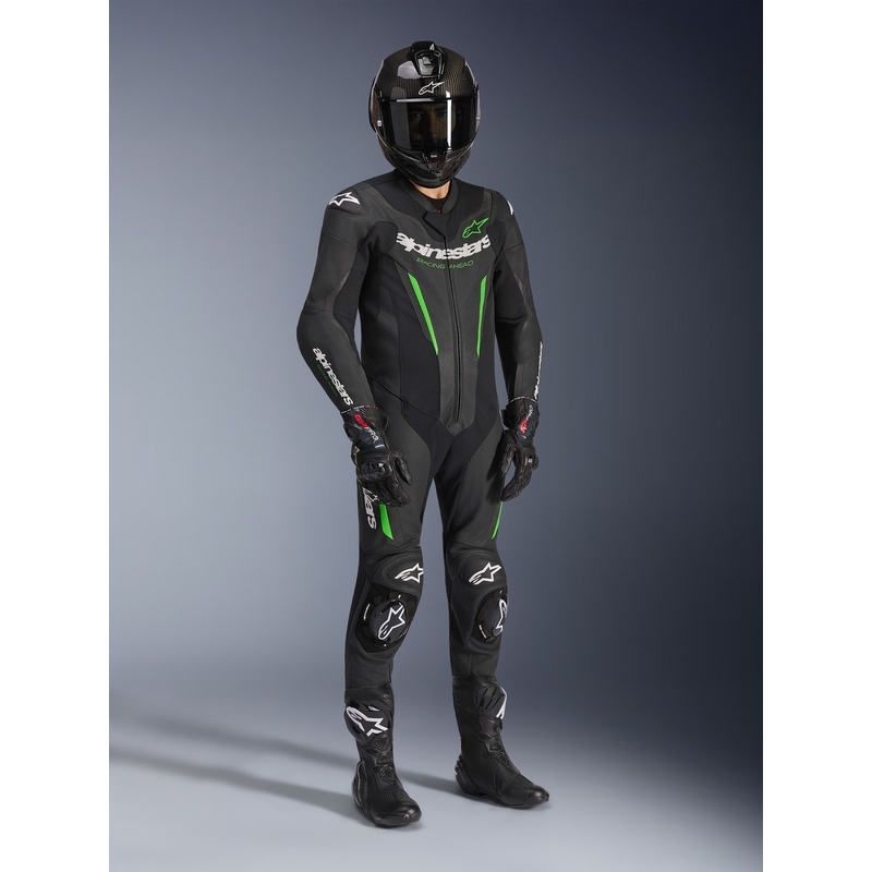 Jednodílná kombinéza na motorku Alpinestars GP FORCE V2 černo-zelená