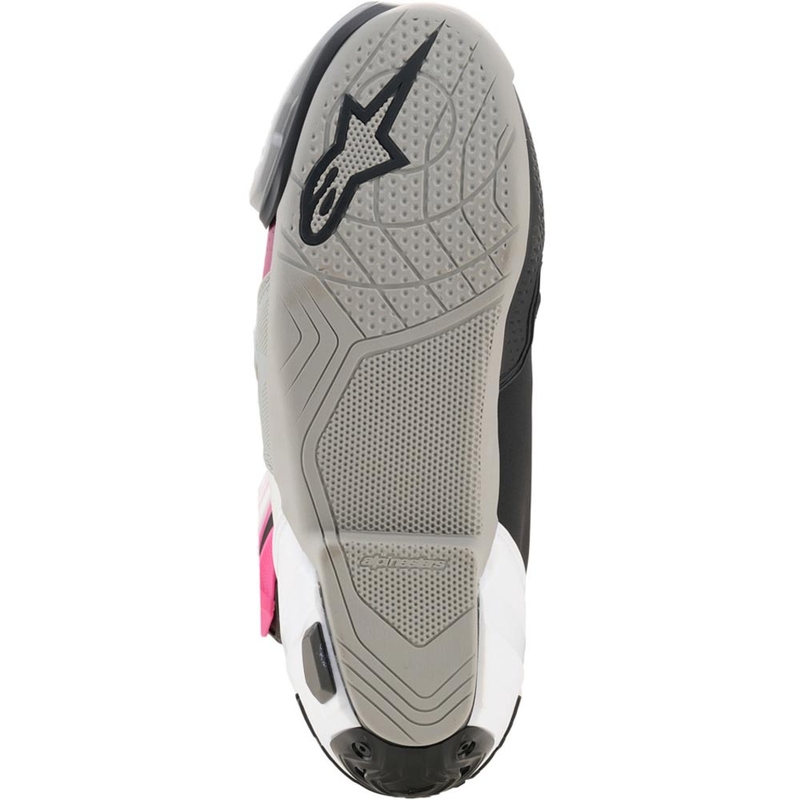 Boty na motorku Alpinestars Supertech R černo-bílo-růžovo-žluté