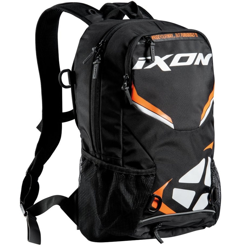 Batoh na motorku IXON R-Tension 23 černo-bílo-oranžový