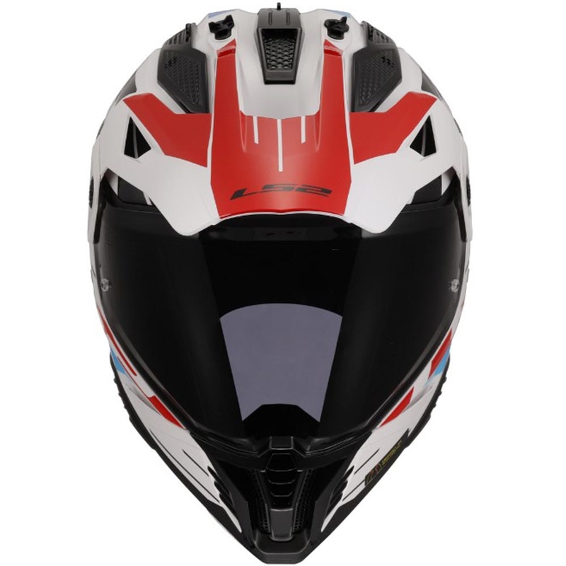 Enduro helma na motorku LS2 MX702 PIONEER II NAMIB bílo-modro-červená