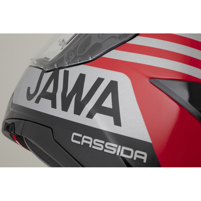Integrální helma na motorku Cassida Integral GT 2.1 Jawa Sport černo-perleťově červeno-stříbrná