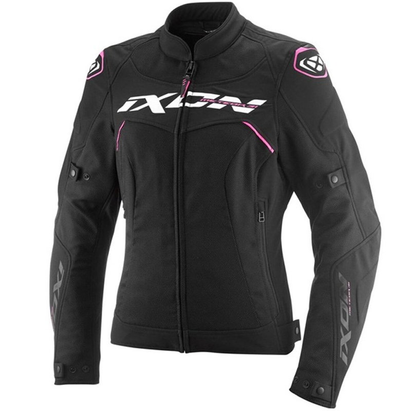 Dámská bunda na motorku IXON Meteor 31 Lady černo-bílo-růžová