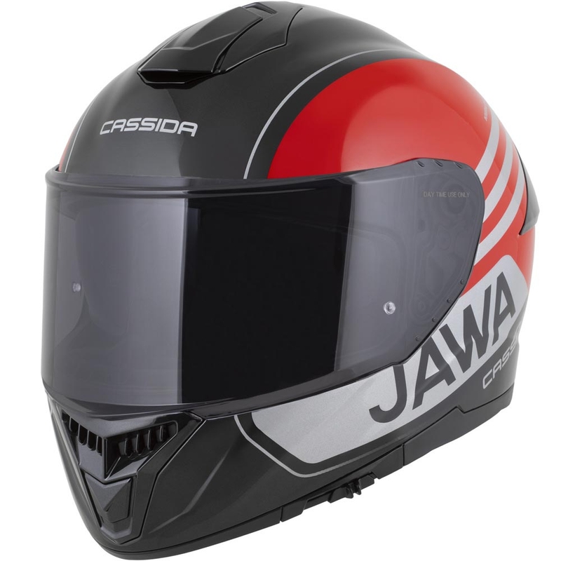 Integrální helma na motorku Cassida Integral GT 2.1 Jawa Sport černo-perleťově červeno-stříbrná