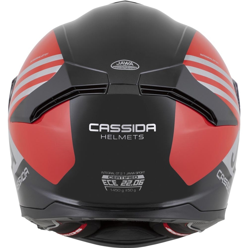Integrální helma na motorku Cassida Integral GT 2.1 Jawa Sport černo-perleťově červeno-stříbrná