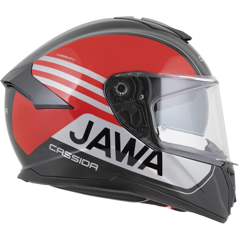 Integrální helma na motorku Cassida Integral GT 2.1 Jawa Sport černo-perleťově červeno-stříbrná