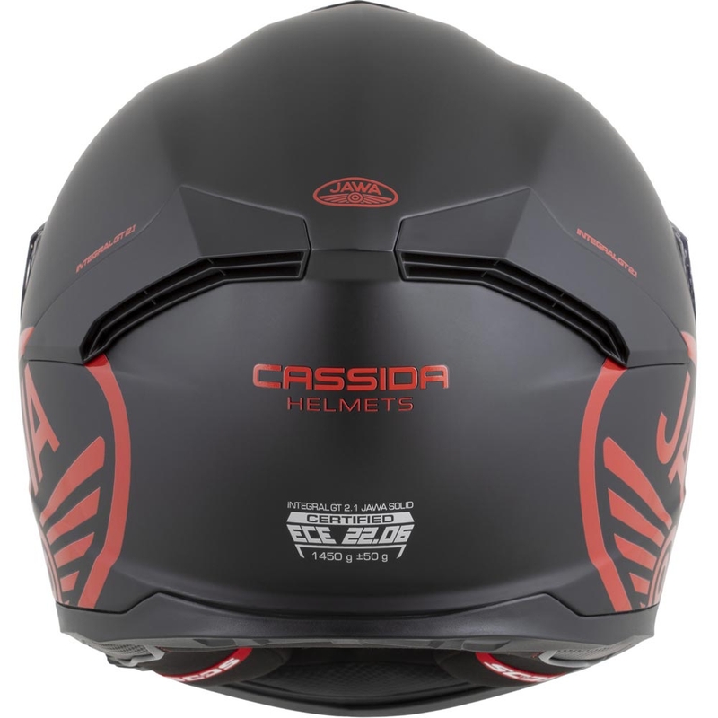 Integrální helma na motorku Cassida Integral GT 2.1 Jawa Solid matná černo-lesklá červená