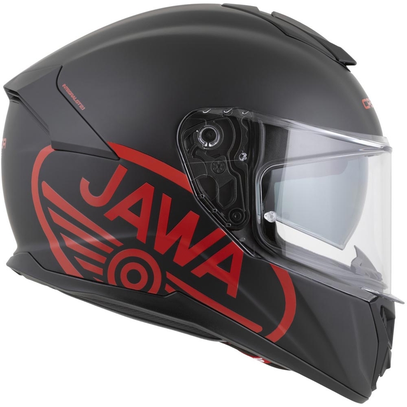 Integrální helma na motorku Cassida Integral GT 2.1 Jawa Solid matná černo-lesklá červená