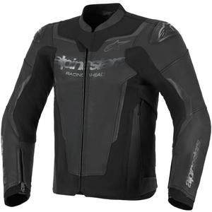 Kožená bunda na motorku Alpinestars GP Force V2 černo-černá
