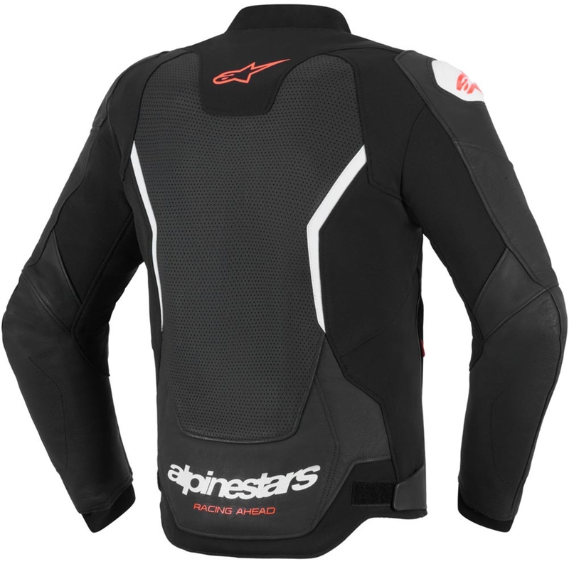 Kožená bunda na motorku Alpinestars GP Force V2 Airflow černo-bílá