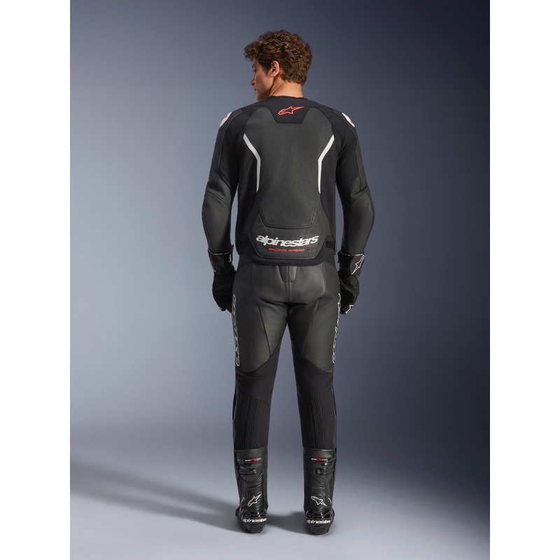 Kožená bunda na motorku Alpinestars GP Force V2 Airflow černo-bílá