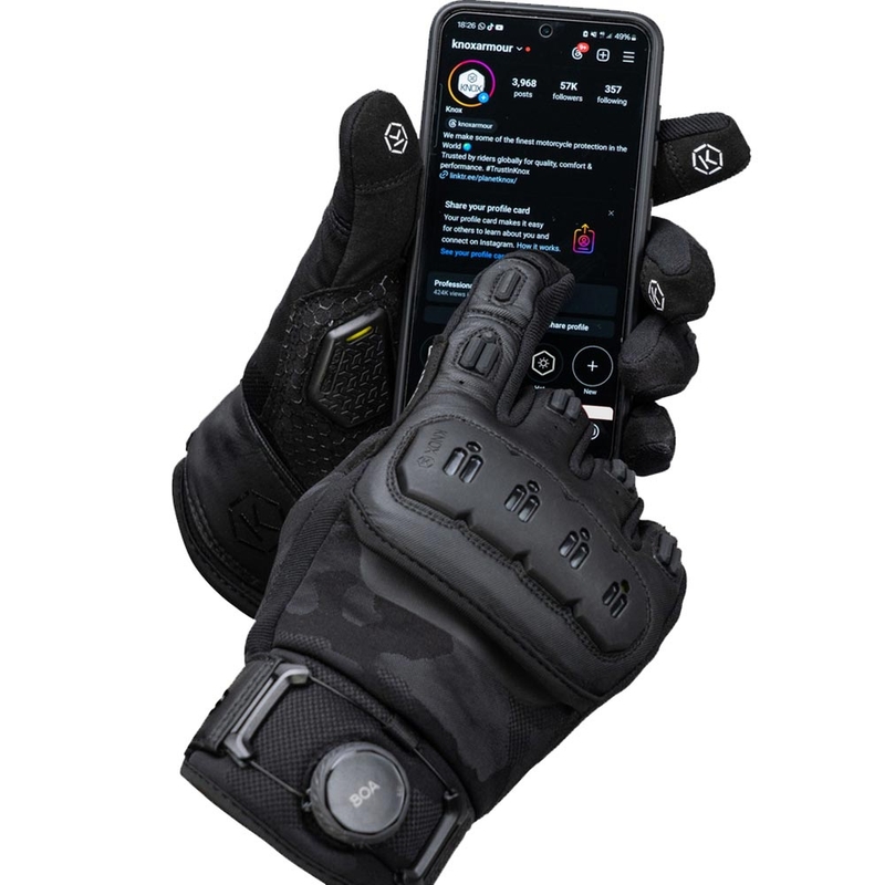 Rukavice na motorku Knox Orsa Textile OR4 černé
