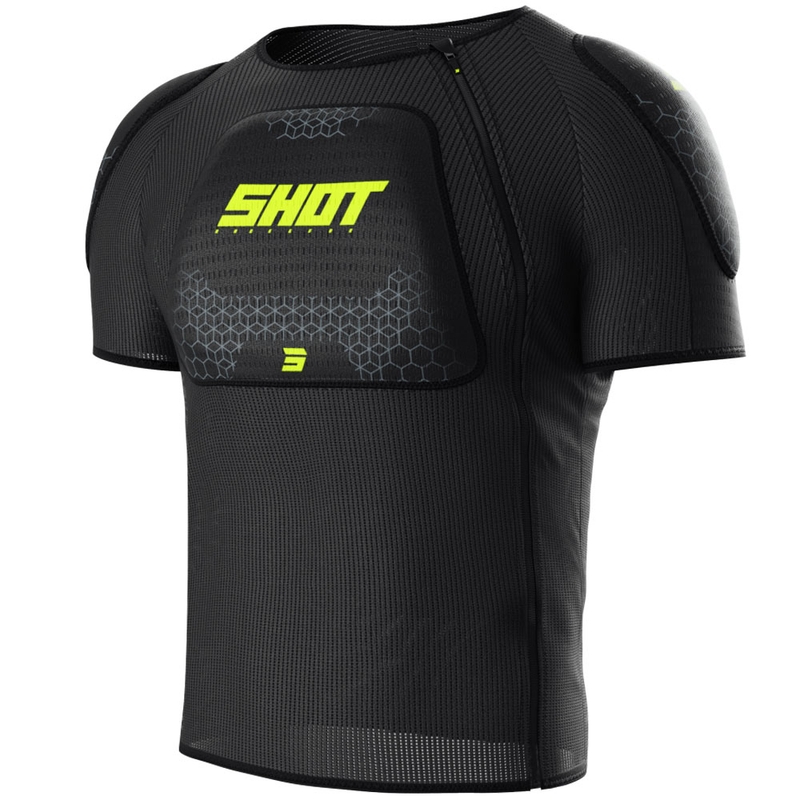Dětský chránič těla Shot Airlight T-Shirt černo-fluo žlutý