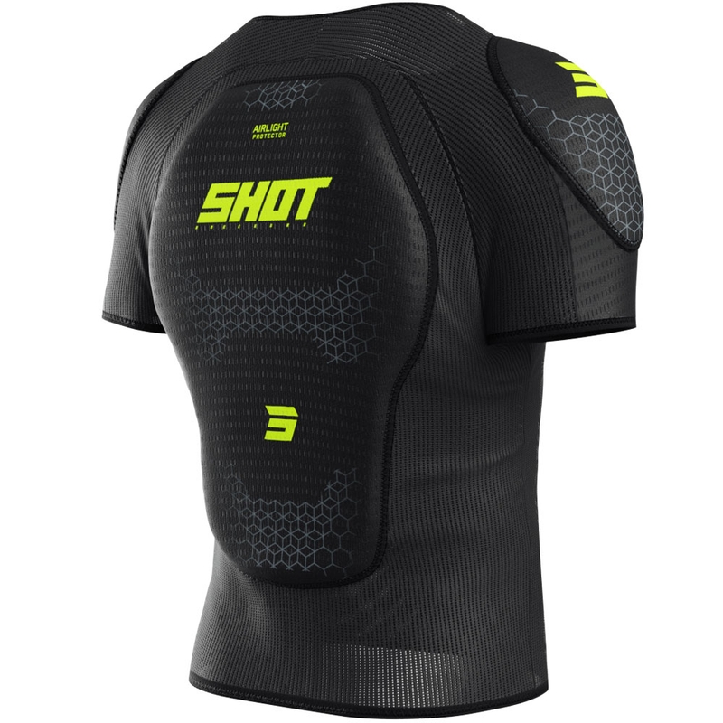 Dětský chránič těla Shot Airlight T-Shirt černo-fluo žlutý