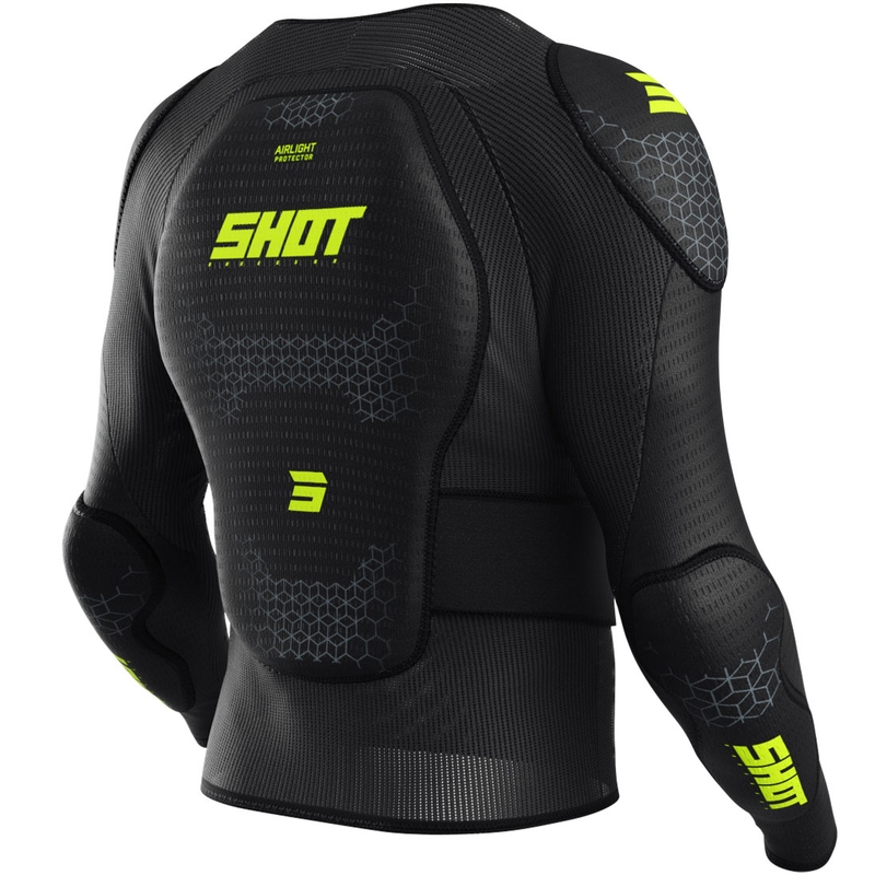 Dětský chránič těla Shot Airlight černo-fluo žlutý
