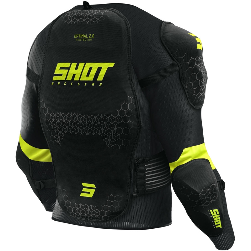 Dětský chránič těla Shot Optimal 2.0 černo-fluo žlutý