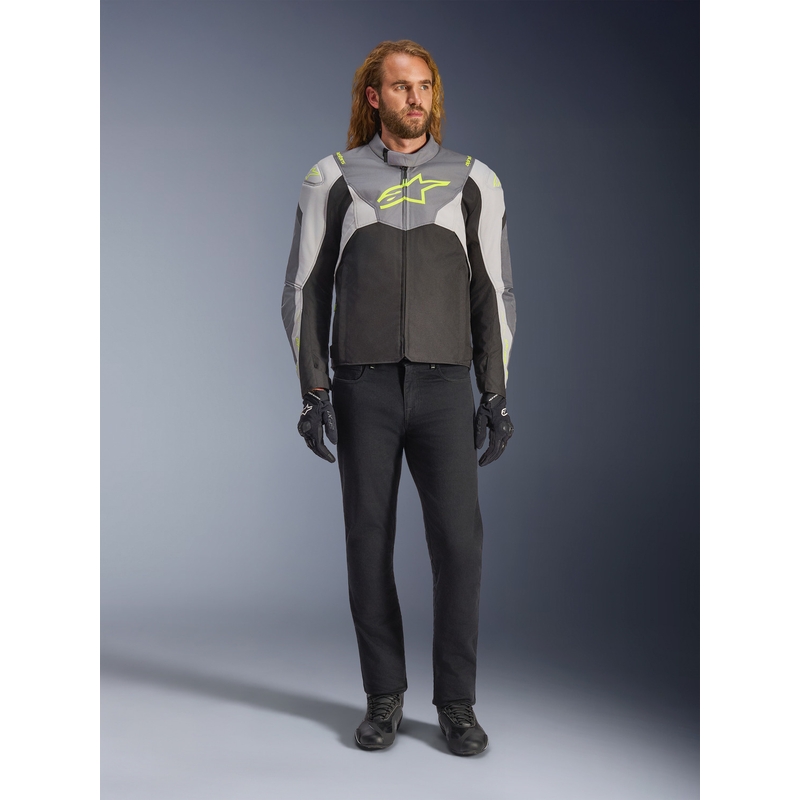 Bunda na motorku Alpinestars T-JAWS V4 Waterproof černo-světle šedo-šedá
