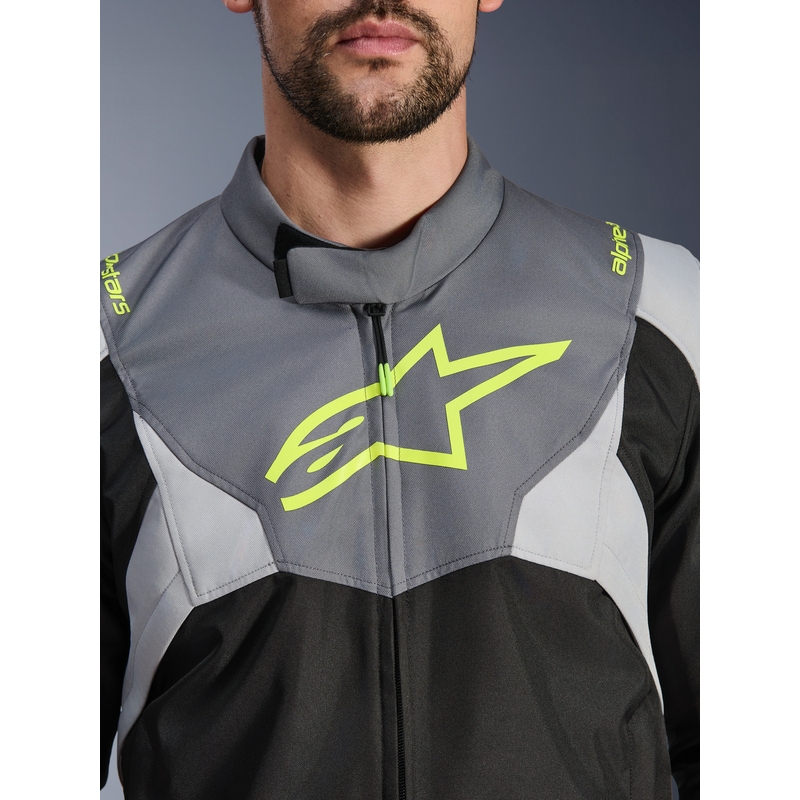 Bunda na motorku Alpinestars T-JAWS V4 Waterproof černo-světle šedo-šedá