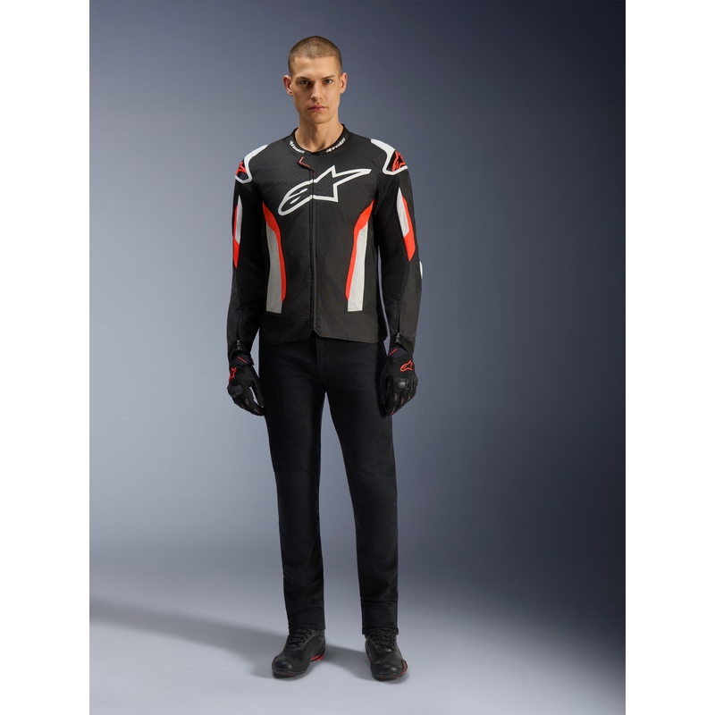 Bunda na motorku Alpinestars T-GP AIR černo-fluo červená
