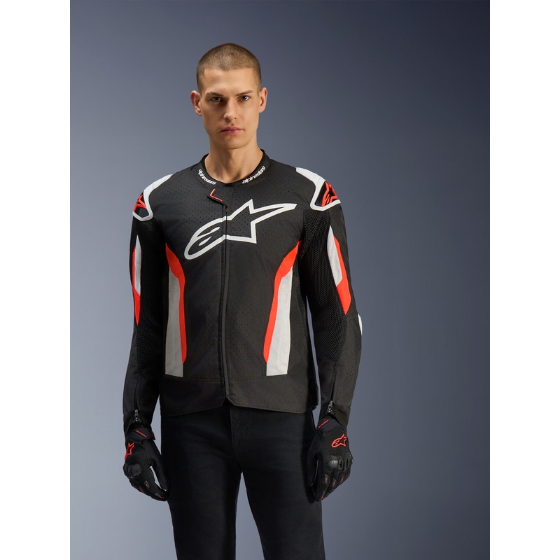 Bunda na motorku Alpinestars T-GP AIR černo-fluo červená