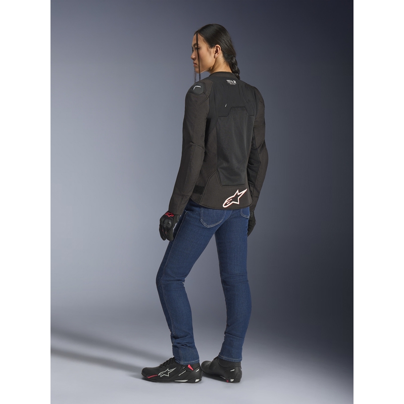 Dámská bunda na motorku Alpinestars Stella SMX Air černo-bílo-fluo červená