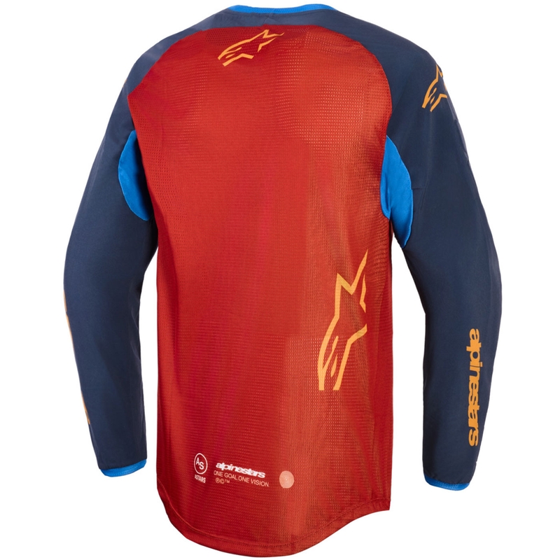 Motokrosový dres Alpinestars Maxdura Dual oranžovo-tmavě modrý
