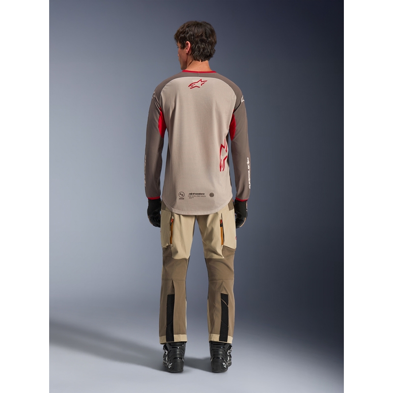 Motokrosový dres Alpinestars Maxdura Dual hnědo-oranžový