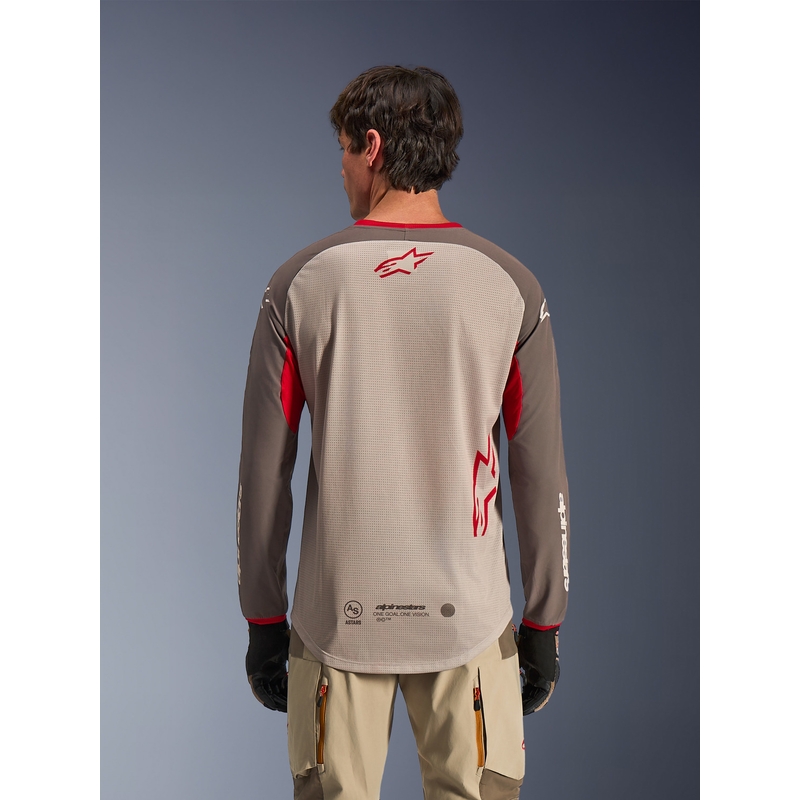 Motokrosový dres Alpinestars Maxdura Dual hnědo-oranžový