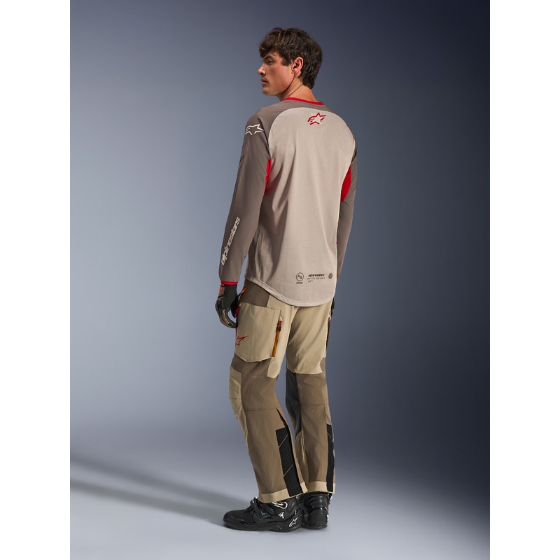 Motokrosový dres Alpinestars Maxdura Dual hnědo-oranžový