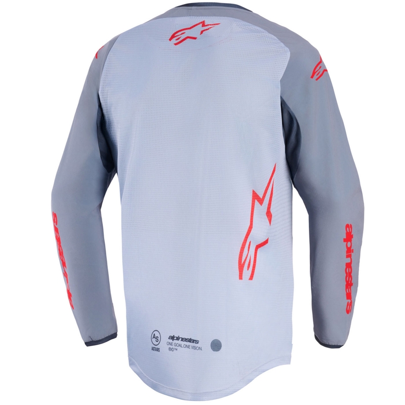 Motokrosový dres Alpinestars Maxdura Dual světle šedo-tmavo šedo-oranžový