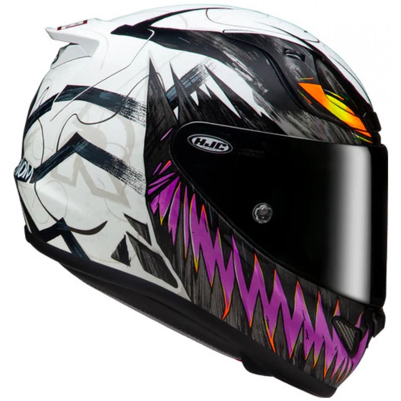 Integrální helma na motorku HJC RPHA 12 Anti Venom 2 Marvel MC8 černo-bílo-fialová