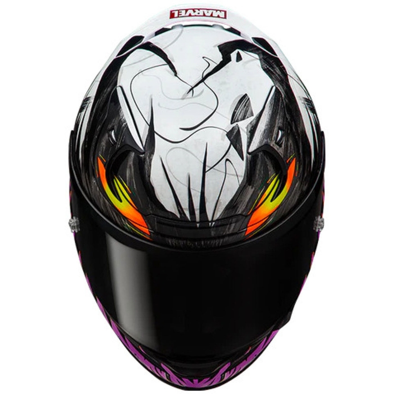 Integrální helma na motorku HJC RPHA 12 Anti Venom 2 Marvel MC8 černo-bílo-fialová