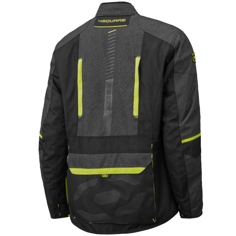 Bunda na motorku 4SQUARE Trailer Craft šedo-fluo žlutá
