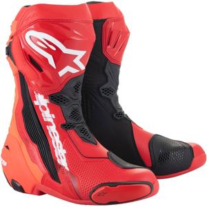 Boty na motorku Alpinestars Supertech R fluo červeno-červené