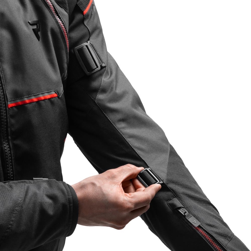 Bunda na motorku Rebelhorn Swift černo-tmavě šedo-červená