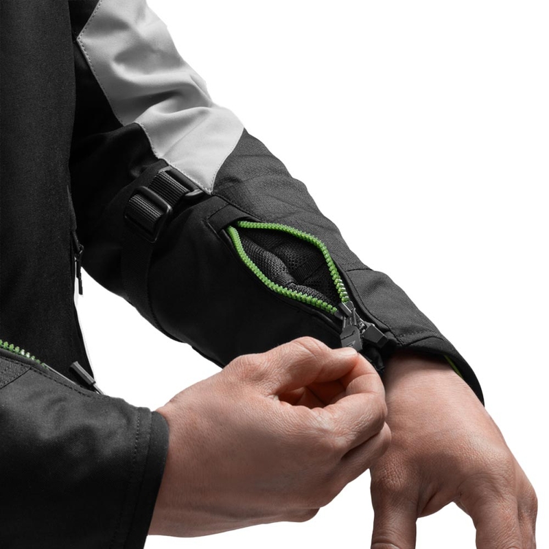 Bunda na motorku Rebelhorn Swift světle šedo-fluo žlutá