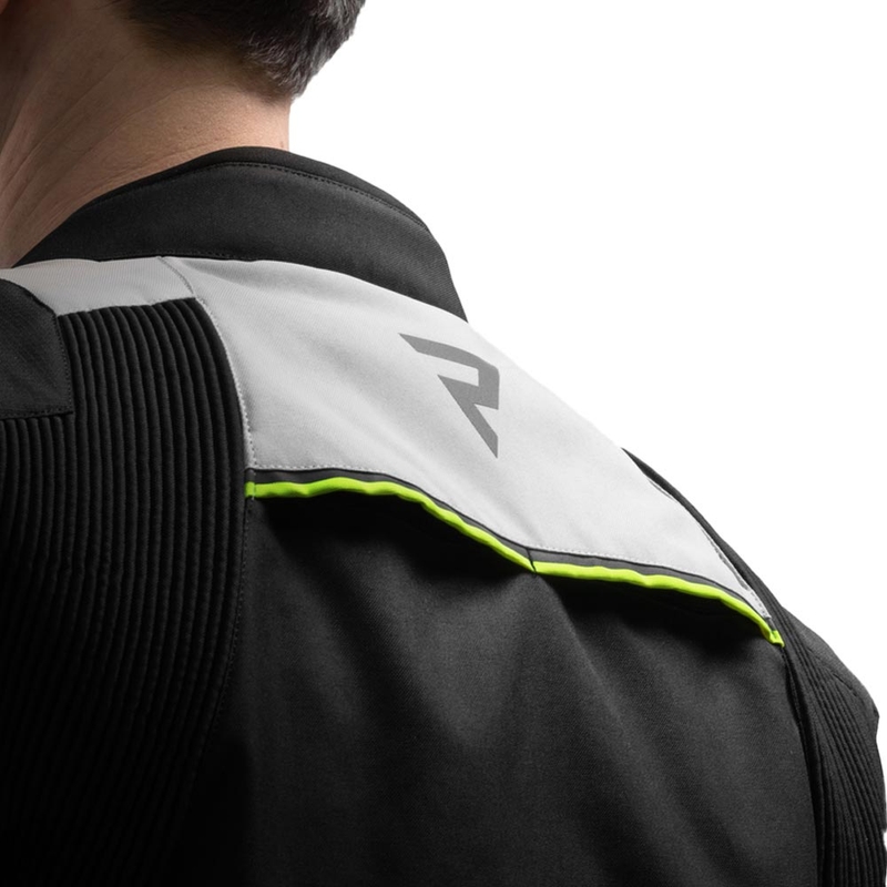 Bunda na motorku Rebelhorn Swift světle šedo-fluo žlutá