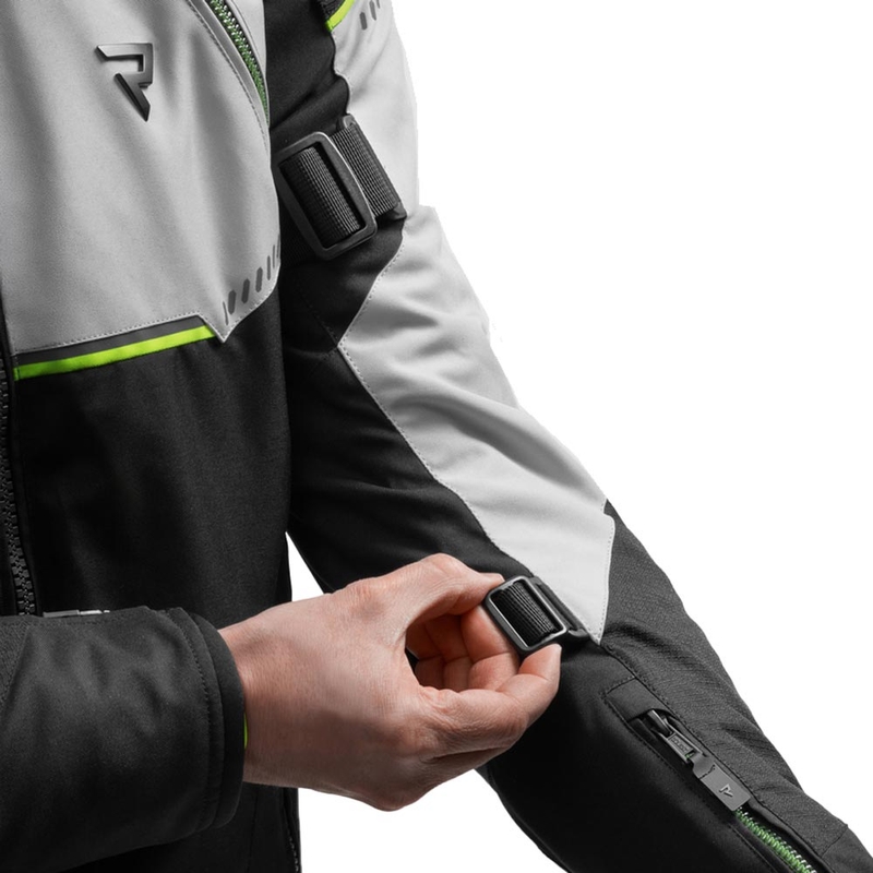 Bunda na motorku Rebelhorn Swift světle šedo-fluo žlutá