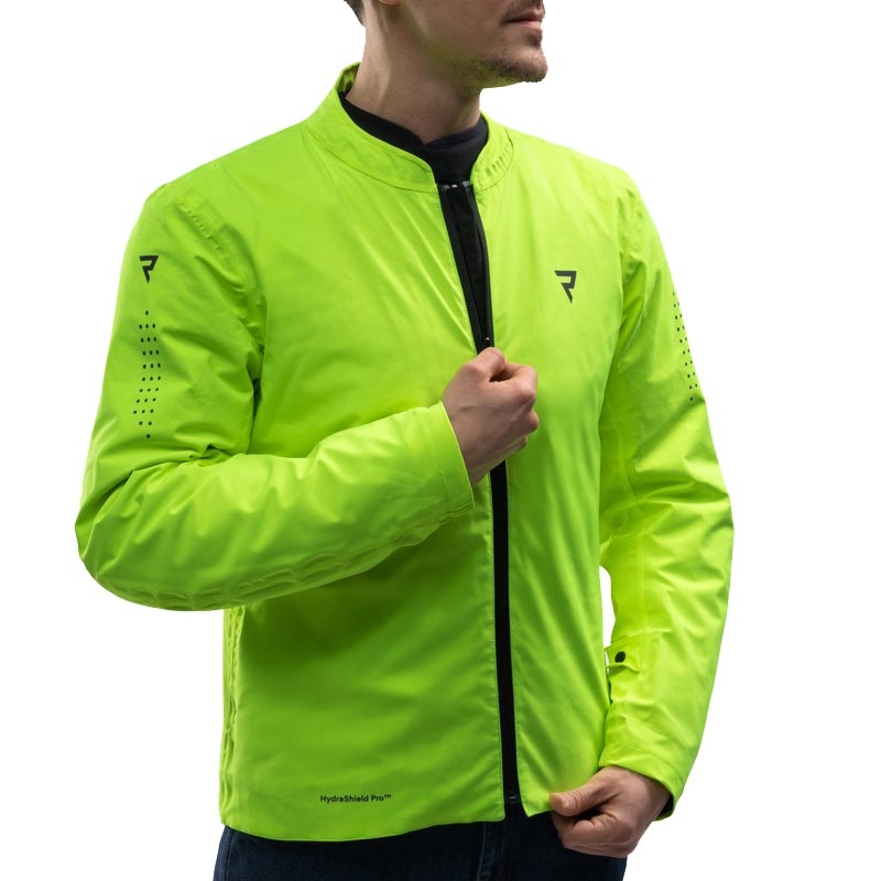 Bunda na motorku Rebelhorn Swift světle šedo-fluo žlutá