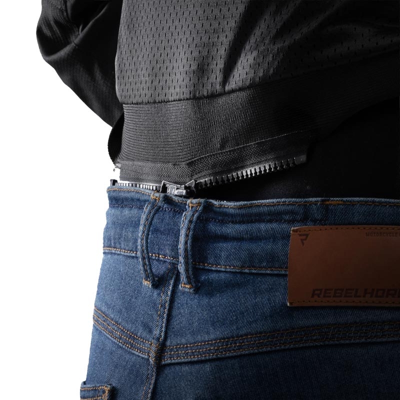 Bunda na motorku Rebelhorn Swift světle šedo-fluo žlutá