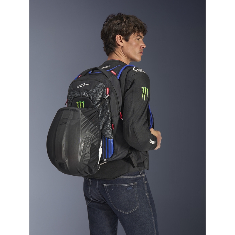 Batoh Alpinestars City Hunter V2 FQ20 Monster kolekce černo-fluo červeno-modro-zelený 22 l