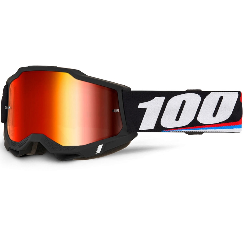 Motokrosové brýle 100% ACCURI 2 Magnus s červeným plexi