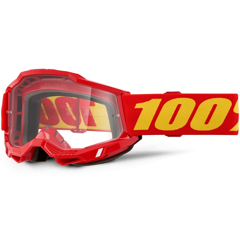 Motokrosové brýle 100% ACCURI 2 OTG červené s čirým plexi