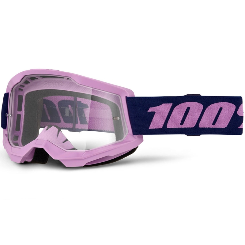Motokrosové brýle 100% STRATA 2 NEW fialové s čirým plexi