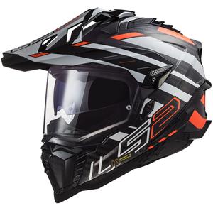 Enduro přilba LS2 MX701 Explorer C Edge 06 černo-šedo-fluo oranžová